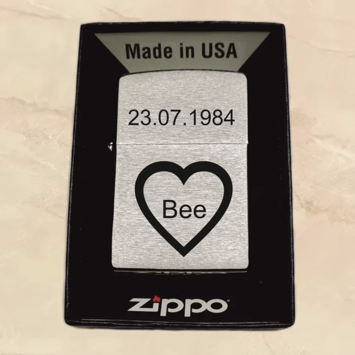 zippo Feuerzeug mit gravur sturmfeuerzeug Set bild foto personalisiert Traumgravur Bee