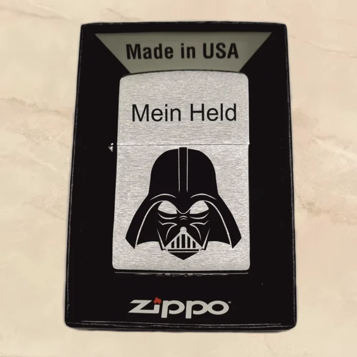 zippo Feuerzeug mit gravur sturmfeuerzeug Set bild foto personalisiert Traumgravur Darth Vader
